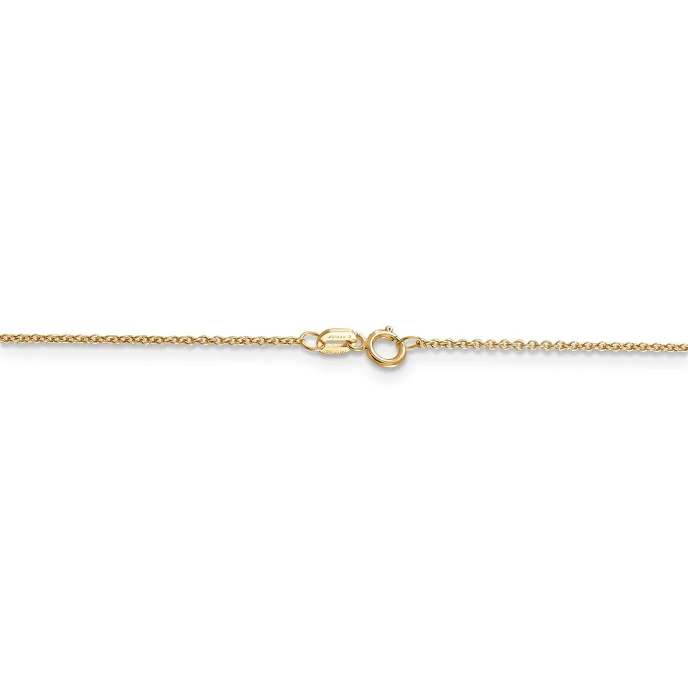 14k Yellow Gold 3D Textured Flip Flops Necklace