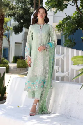 3-PC UNSTITCHED EMBROIDERED LAWN SHIRT WITH EMBROIDERED CHIFFON DUPATTA  CN4-16