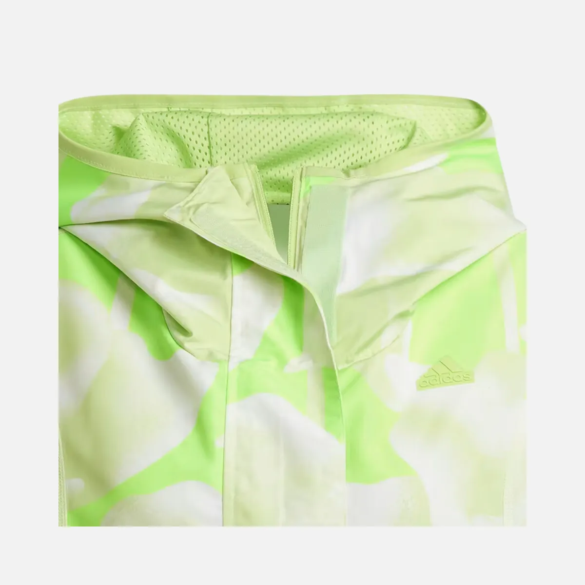 Adidas City Escape Full zip Women's Hoodie -White/Lucid Lemon/Pulse Lime