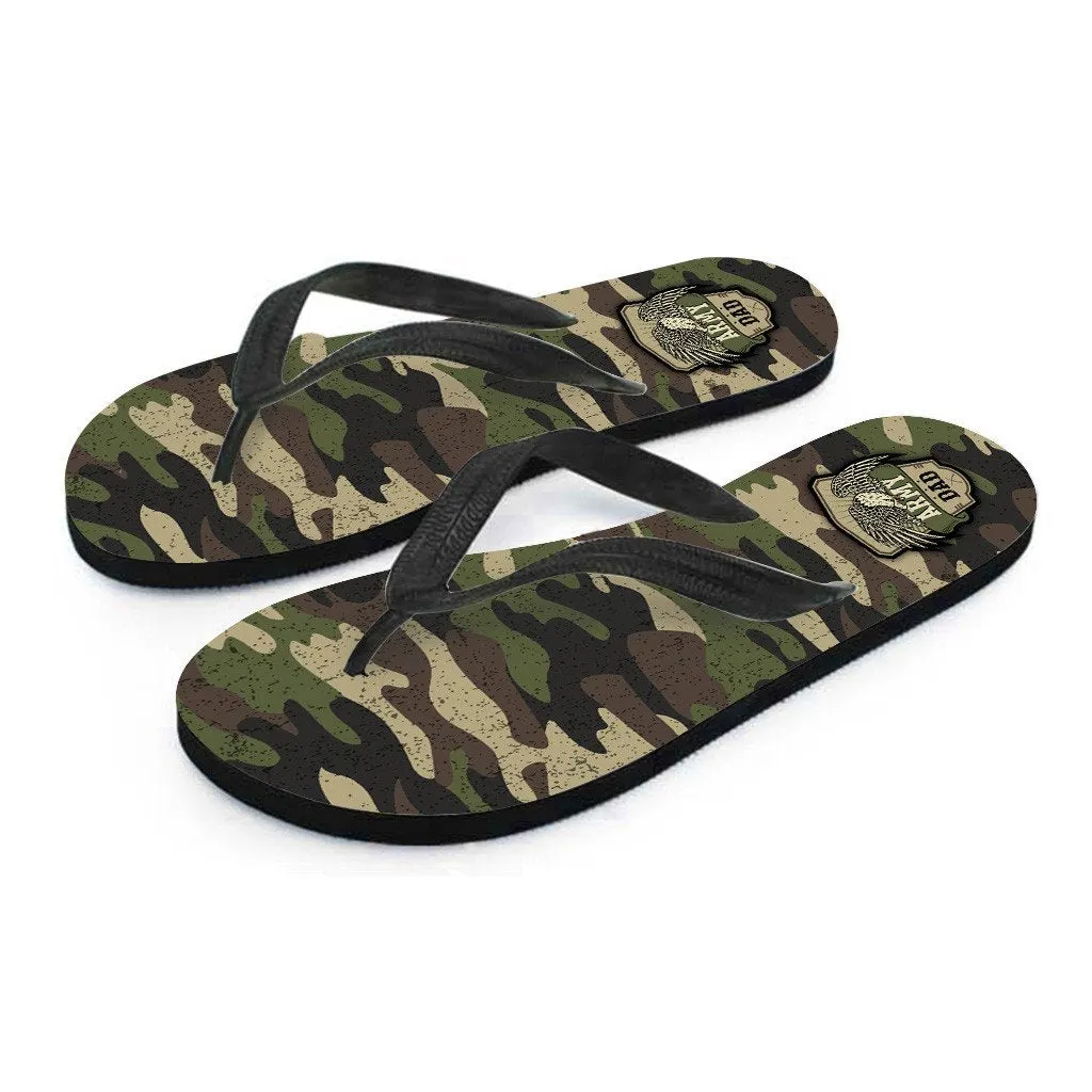 Army Dad Camouflage Flip Flops