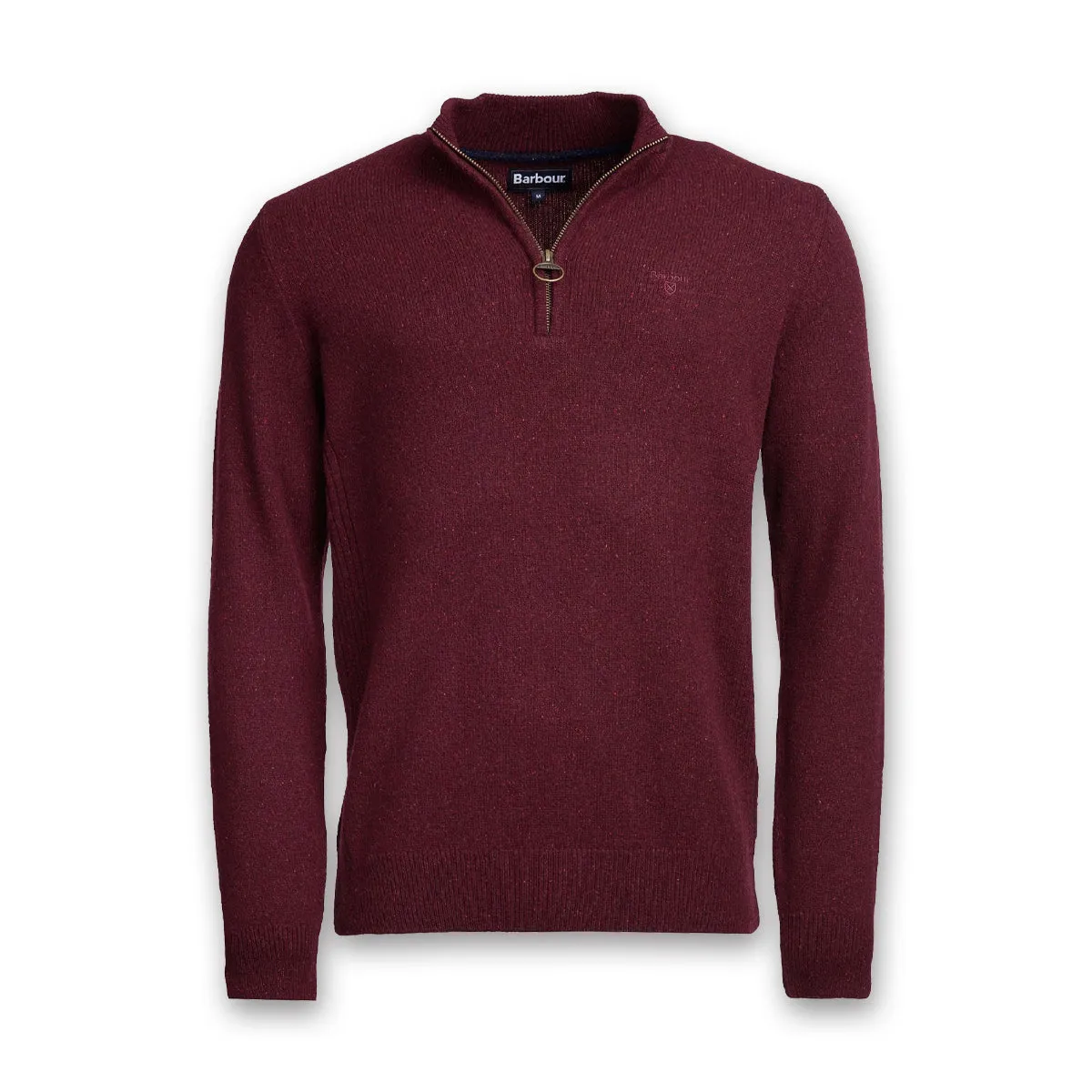 Barbour - Tisbury Half Zip Jumper in Ruby