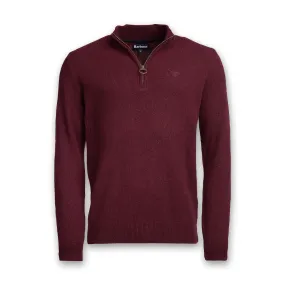 Barbour - Tisbury Half Zip Jumper in Ruby