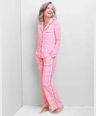 Blair Women's Karen Neuburger® English Beauty Long-Sleeve Girlfriend Pajamas