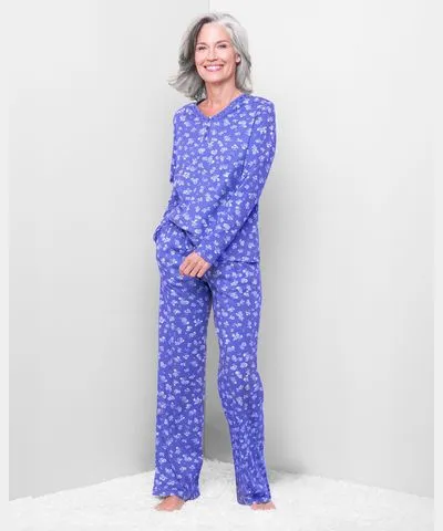 Blair Women's Karen Neuburger® Riviera Getaway Lace-Trim Pajamas