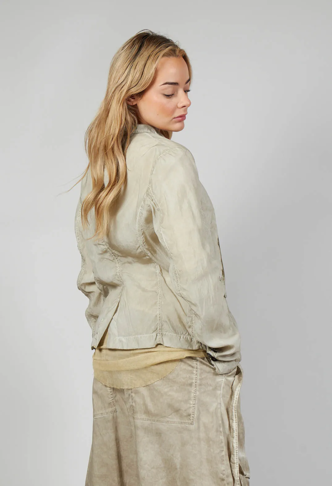 Bleached Jacket in Straw Cloud