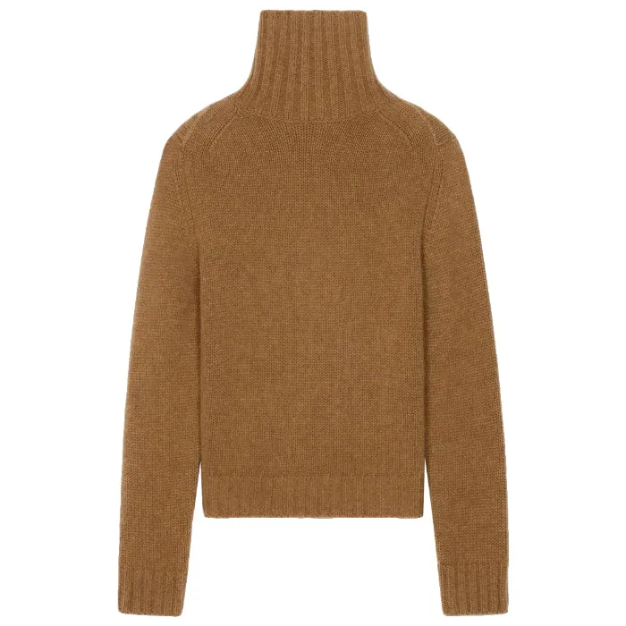 Bonpoint Woman Cambridge Turtleneck Sweater Camel Brown