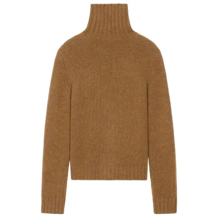 Bonpoint Woman Cambridge Turtleneck Sweater Camel Brown