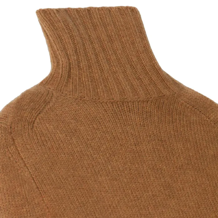 Bonpoint Woman Cambridge Turtleneck Sweater Camel Brown