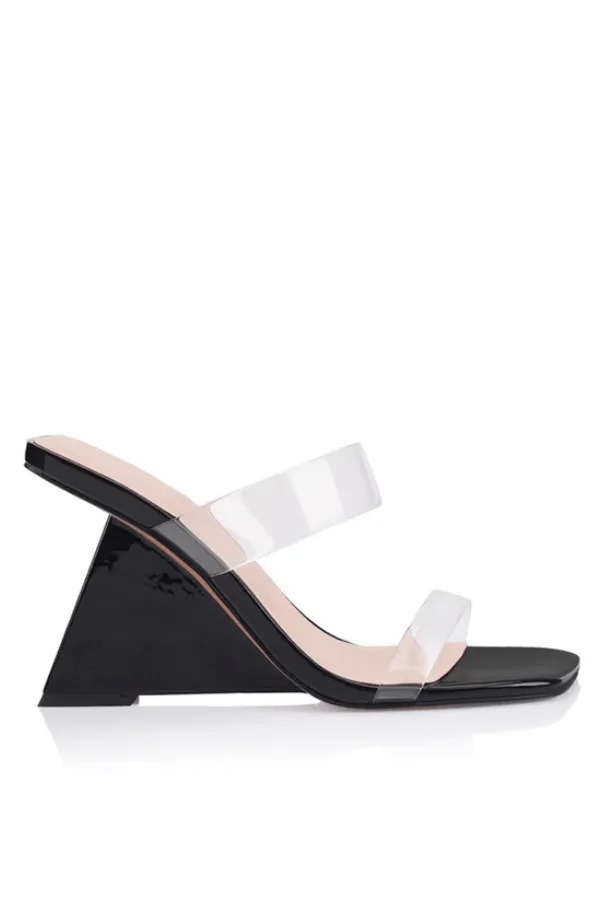 Brooke Wedge Black Patent