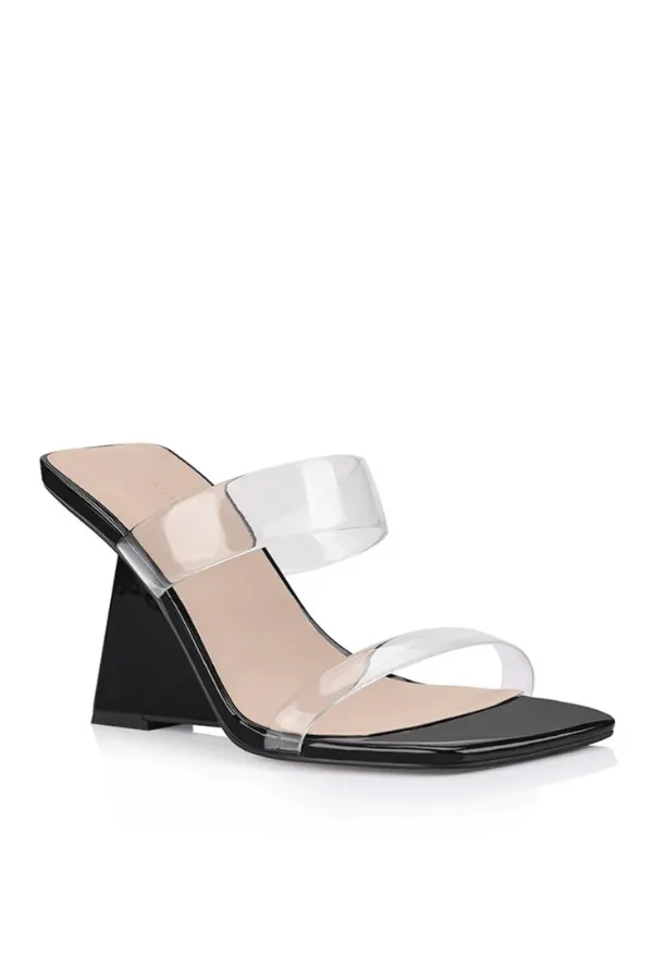 Brooke Wedge Black Patent