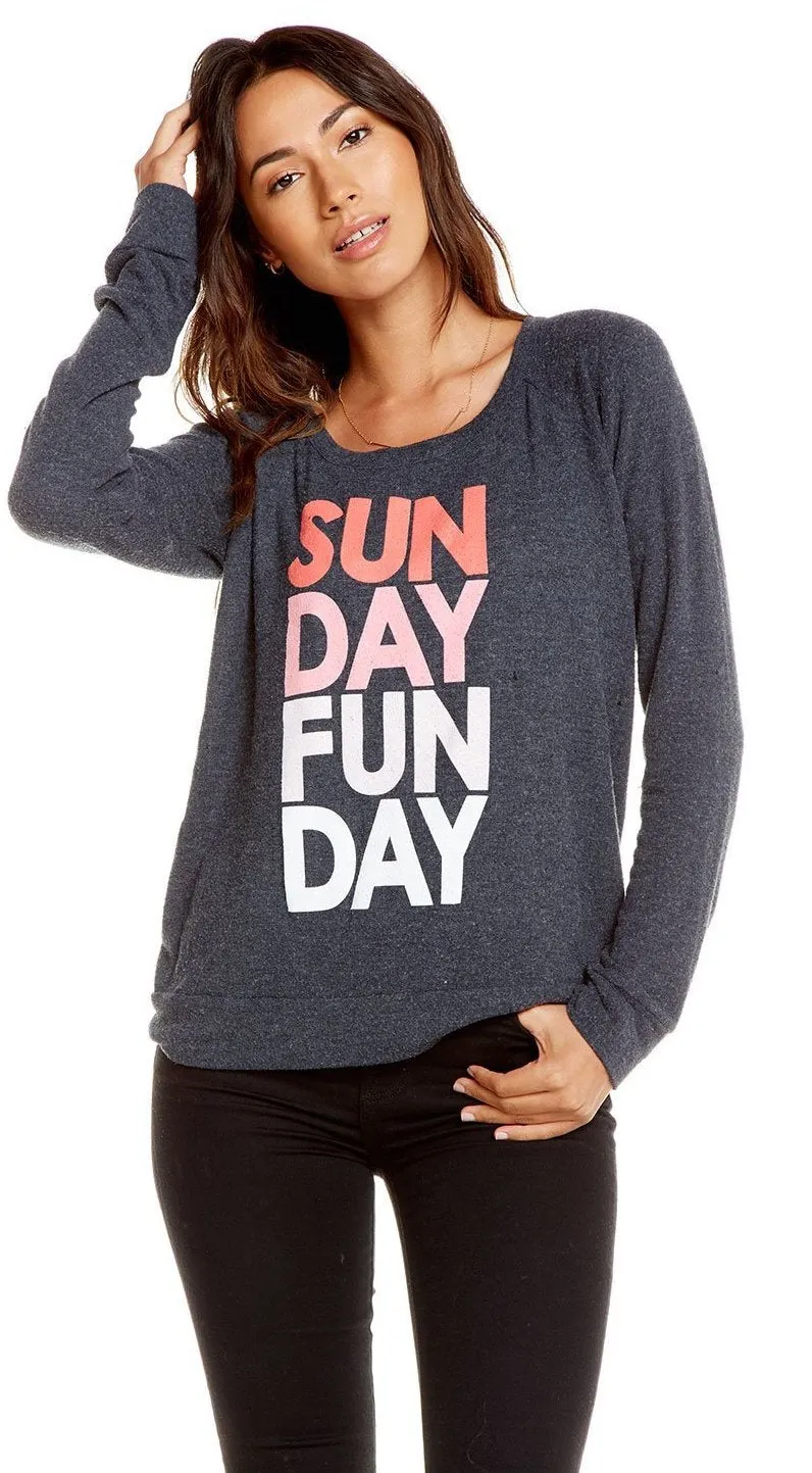 Chaser Sunday Funday Long Sleeve Raglan Pullover