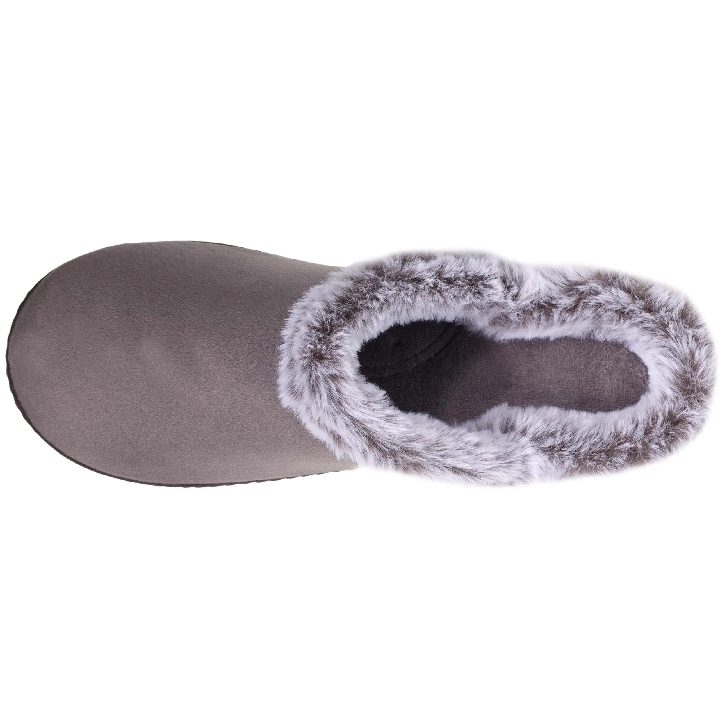 Chaussons mules Femme Fourrées Gris Foncé