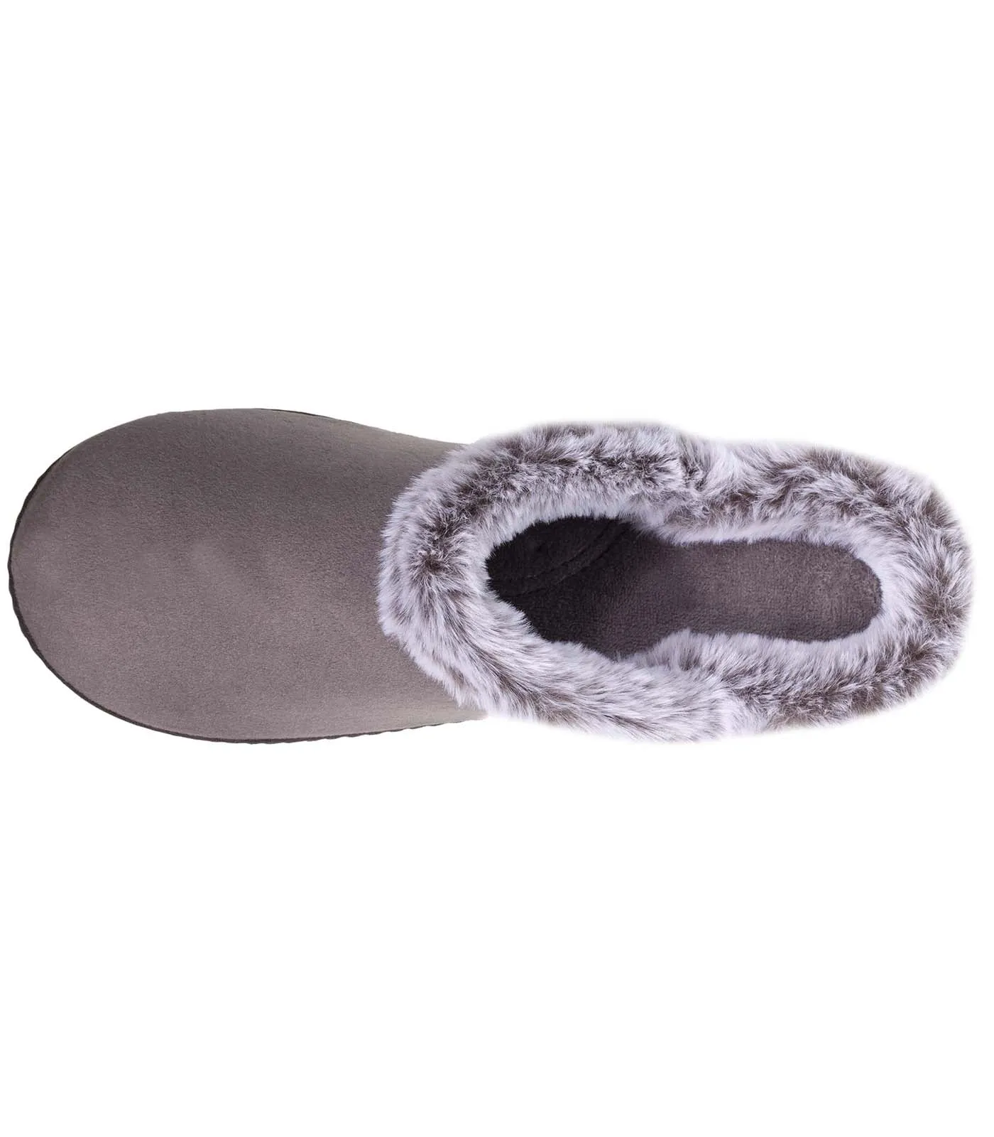 Chaussons mules Femme Fourrées Gris Foncé