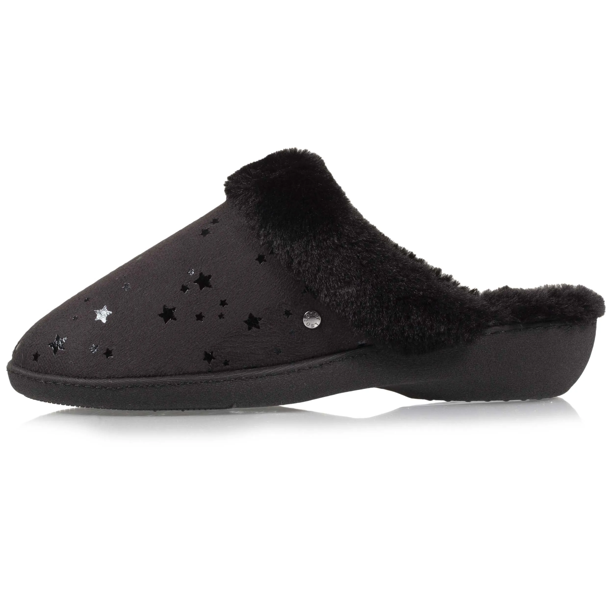 Chaussons mules Femme Talon Etoiles Noir