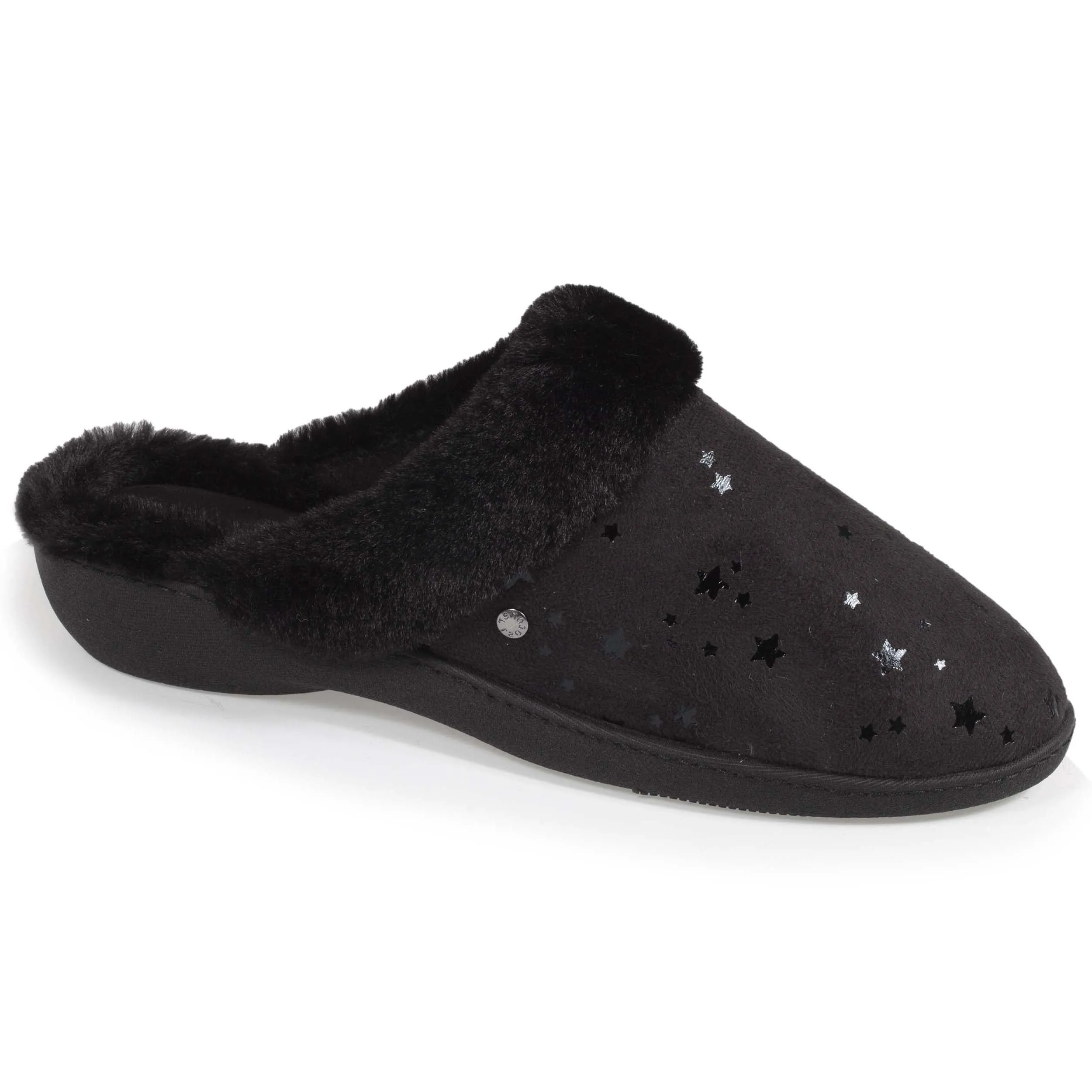 Chaussons mules Femme Talon Etoiles Noir