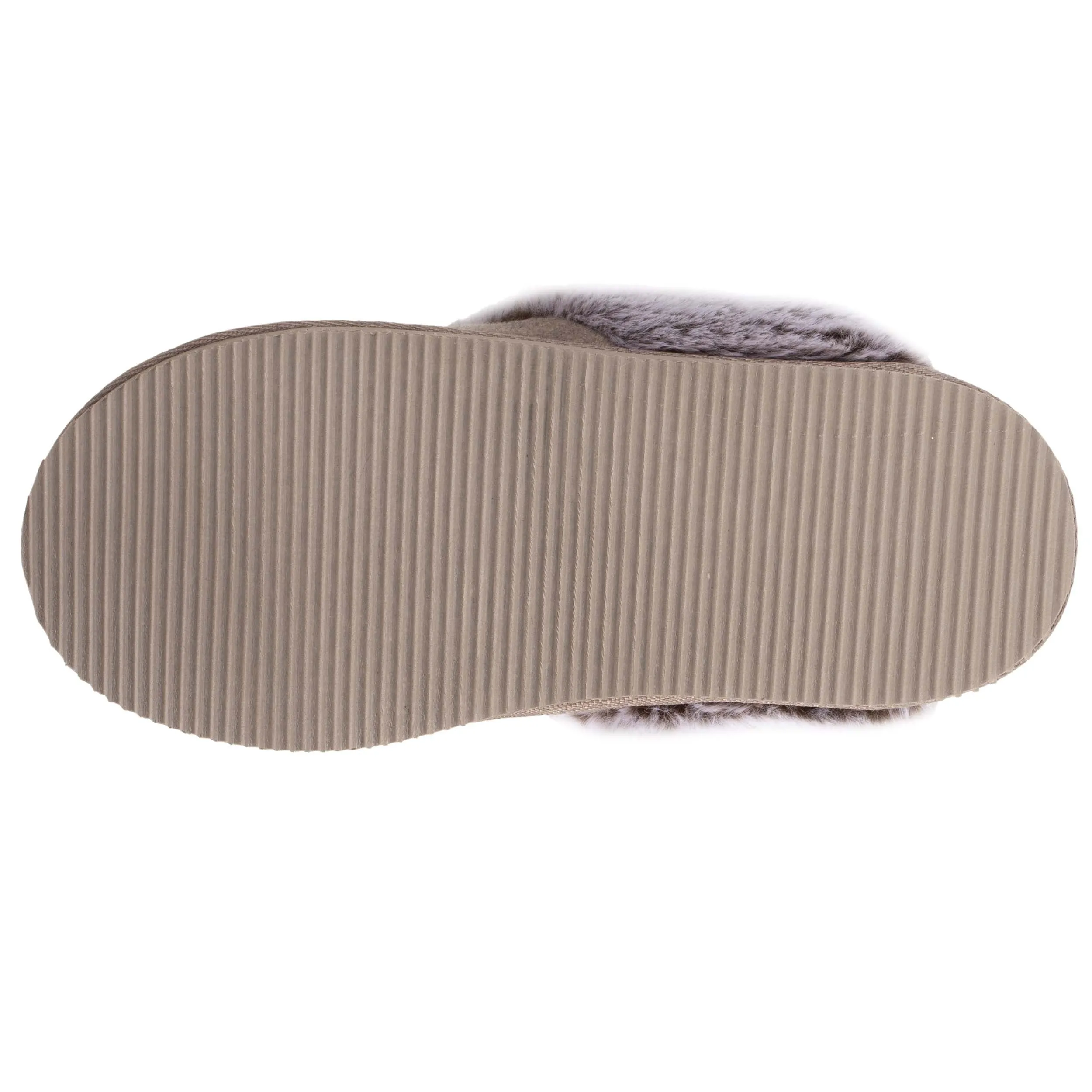 Chaussons mules Femme Taupe Chiné