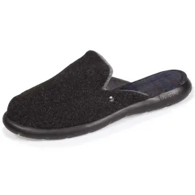 Chaussons mules Homme Noir Chiné