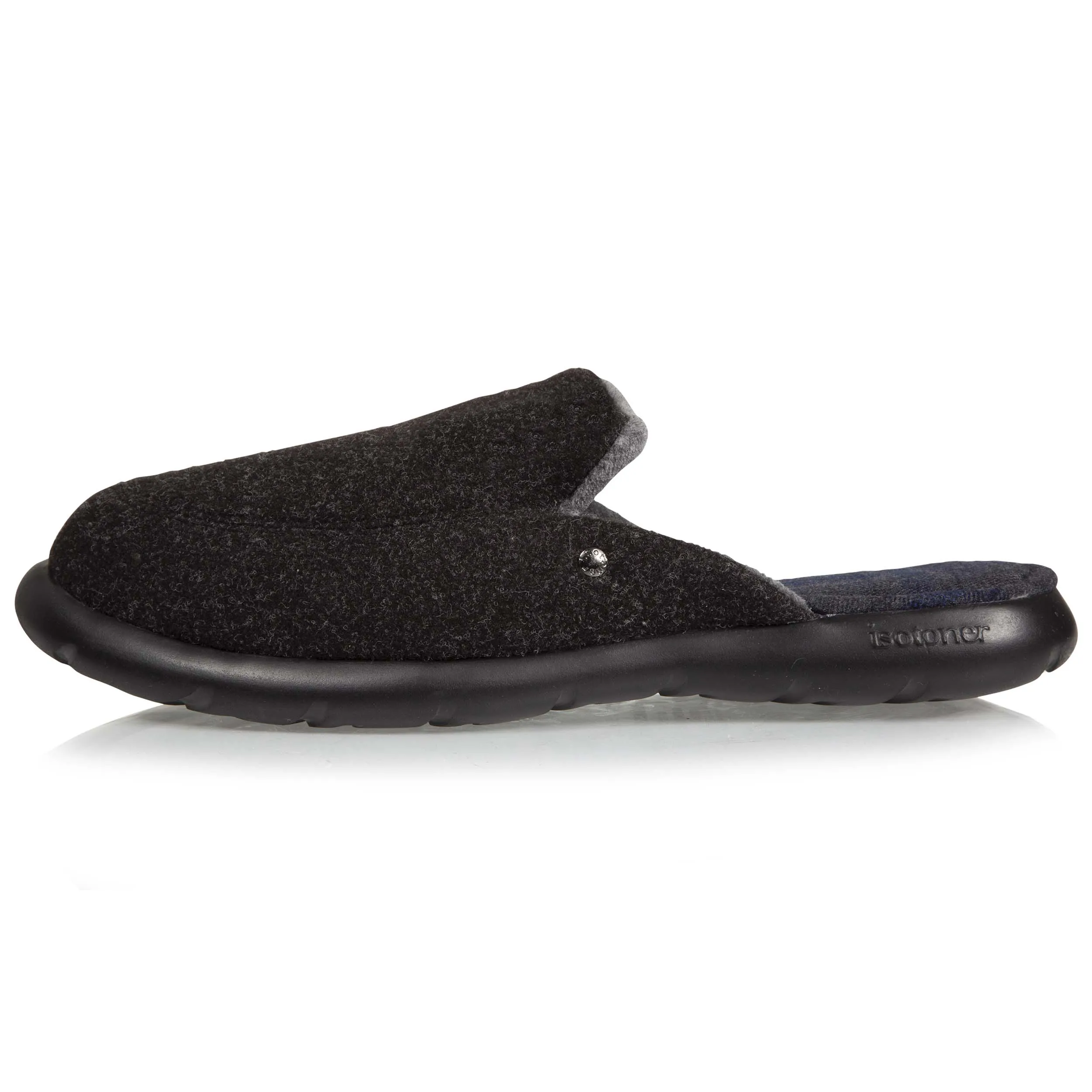 Chaussons mules Homme Noir Chiné