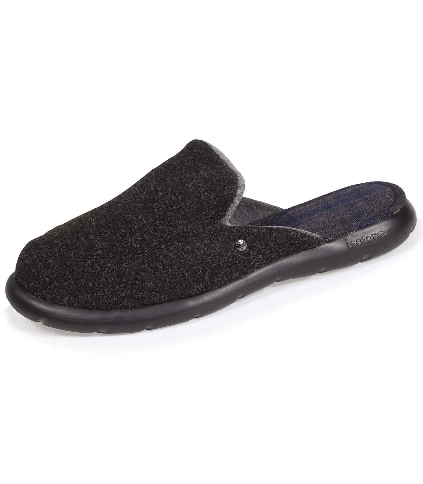 Chaussons mules Homme Noir Chiné