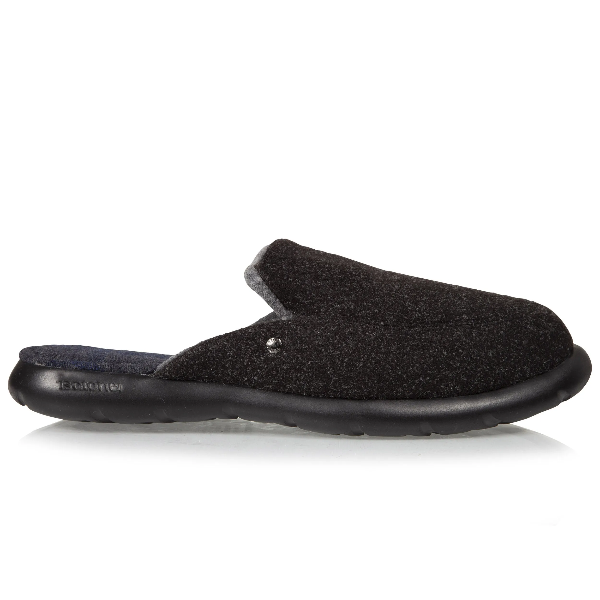 Chaussons mules Homme Noir Chiné