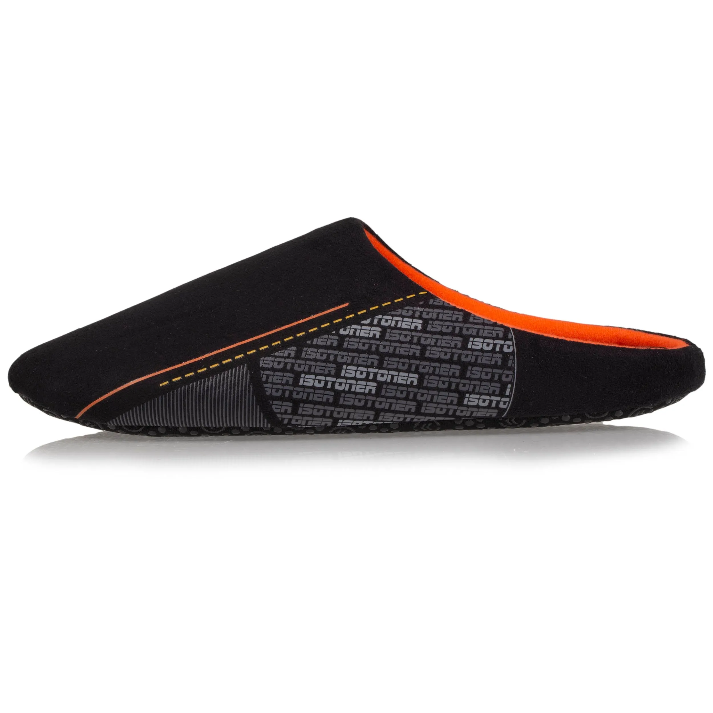 Chaussons mules Homme Noir Orange