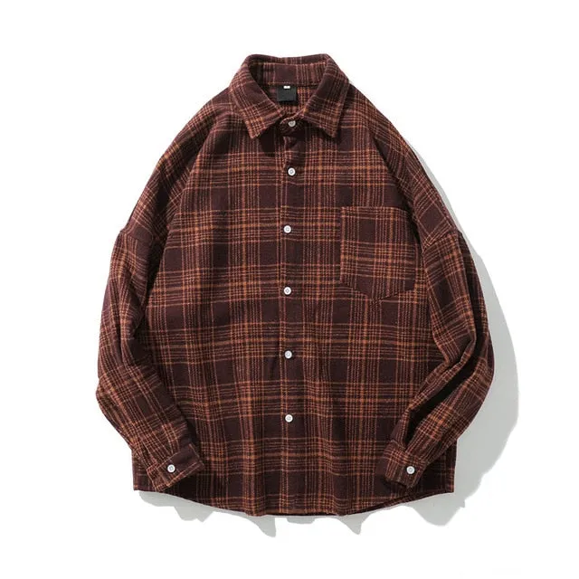 CHECK OVERSHIRT IN WOOL FLANNEL