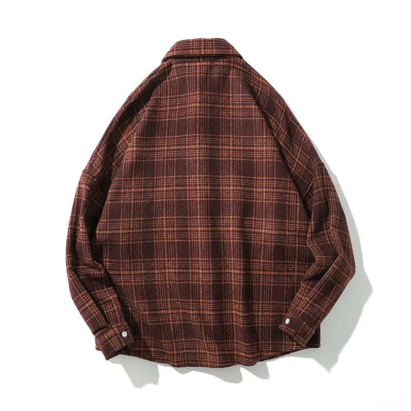 CHECK OVERSHIRT IN WOOL FLANNEL