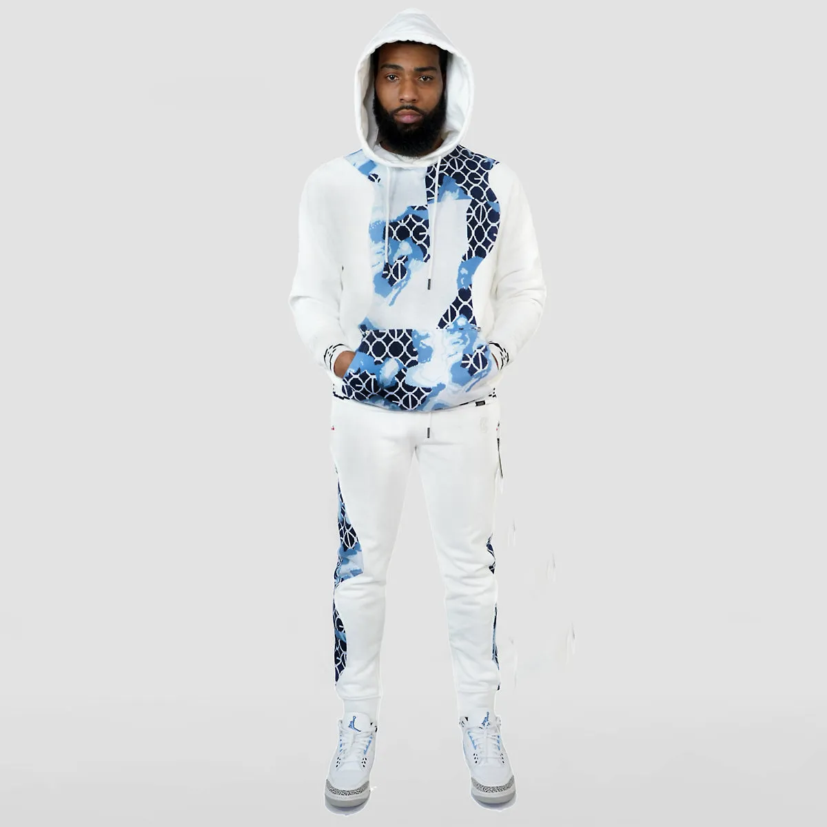 COOGI LINK (MIXED-MEDIA SWEATER PIECED) FLEECE JOGGER