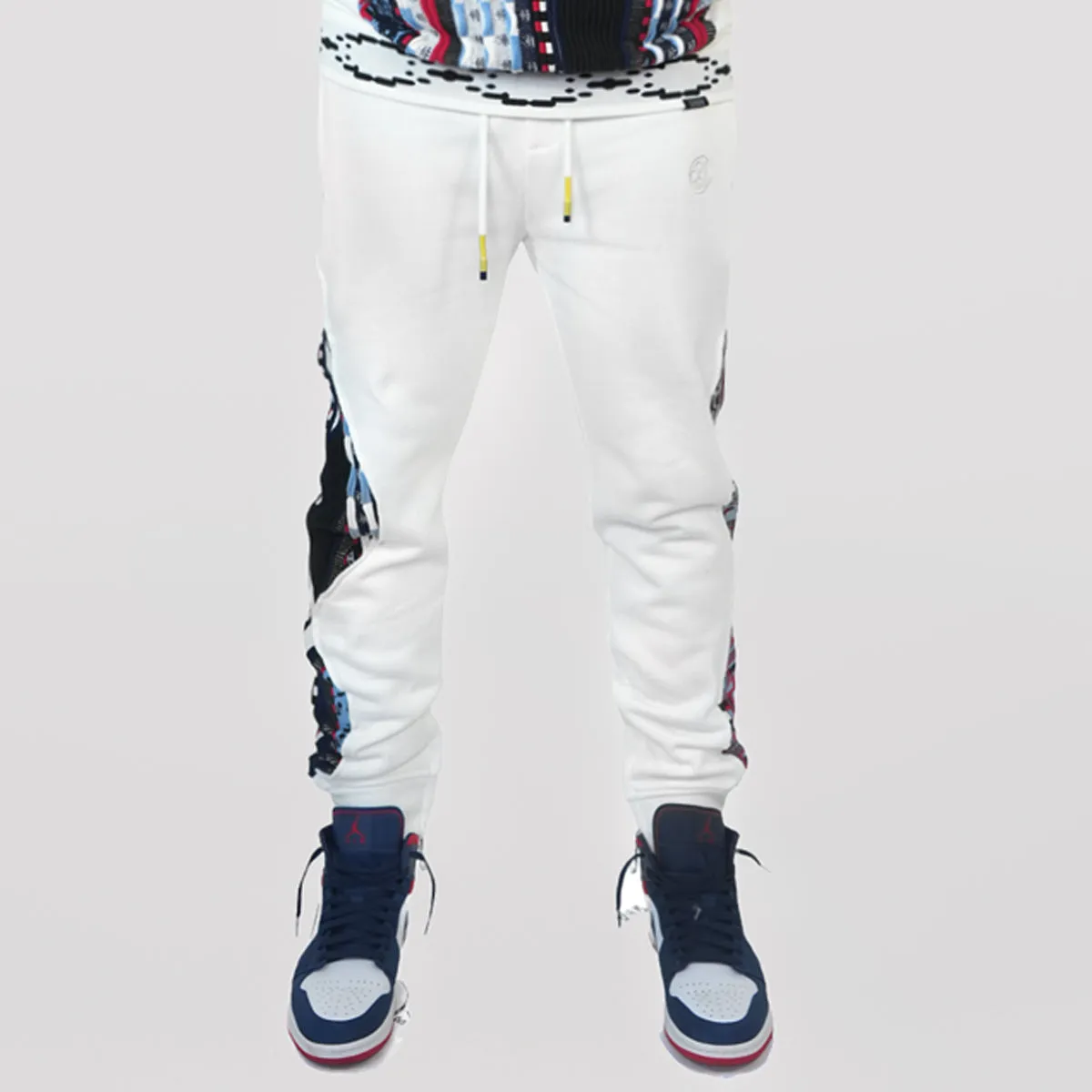 COOGI Native Blues (Mixed-Media Sweater Pieced) Fleece Jogger