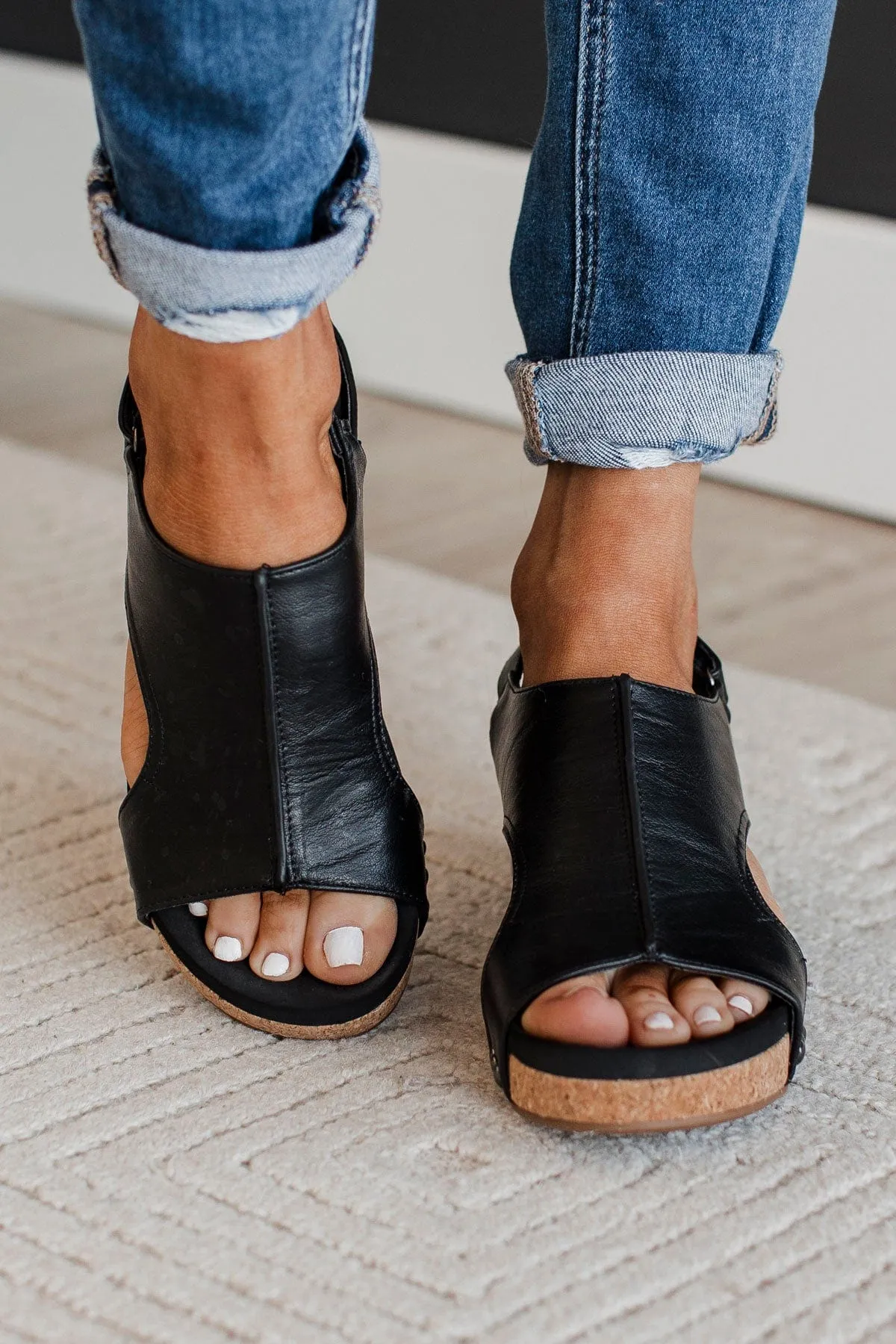 Corky's Volta Wedge Sandals- Black