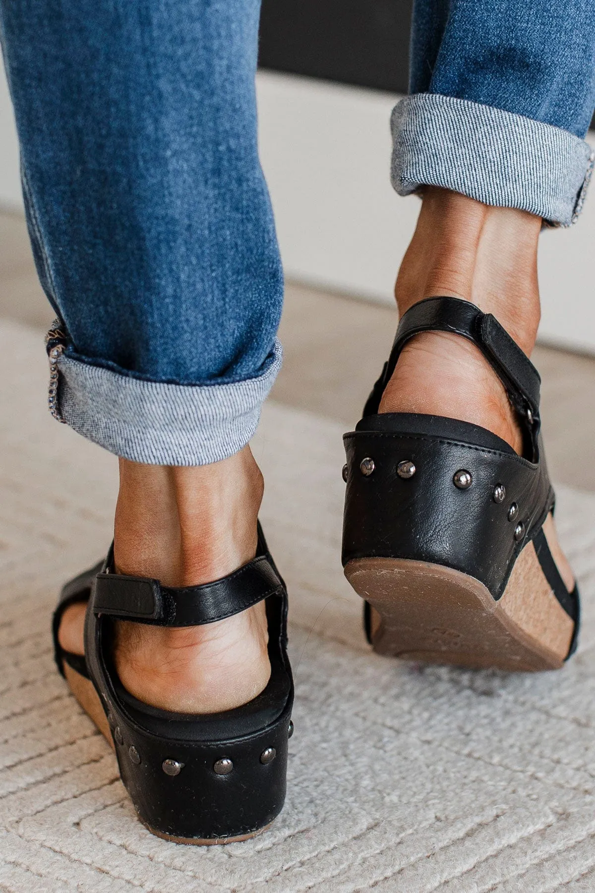 Corky's Volta Wedge Sandals- Black