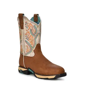 Corral Womens White Embroidery Hydro Boots