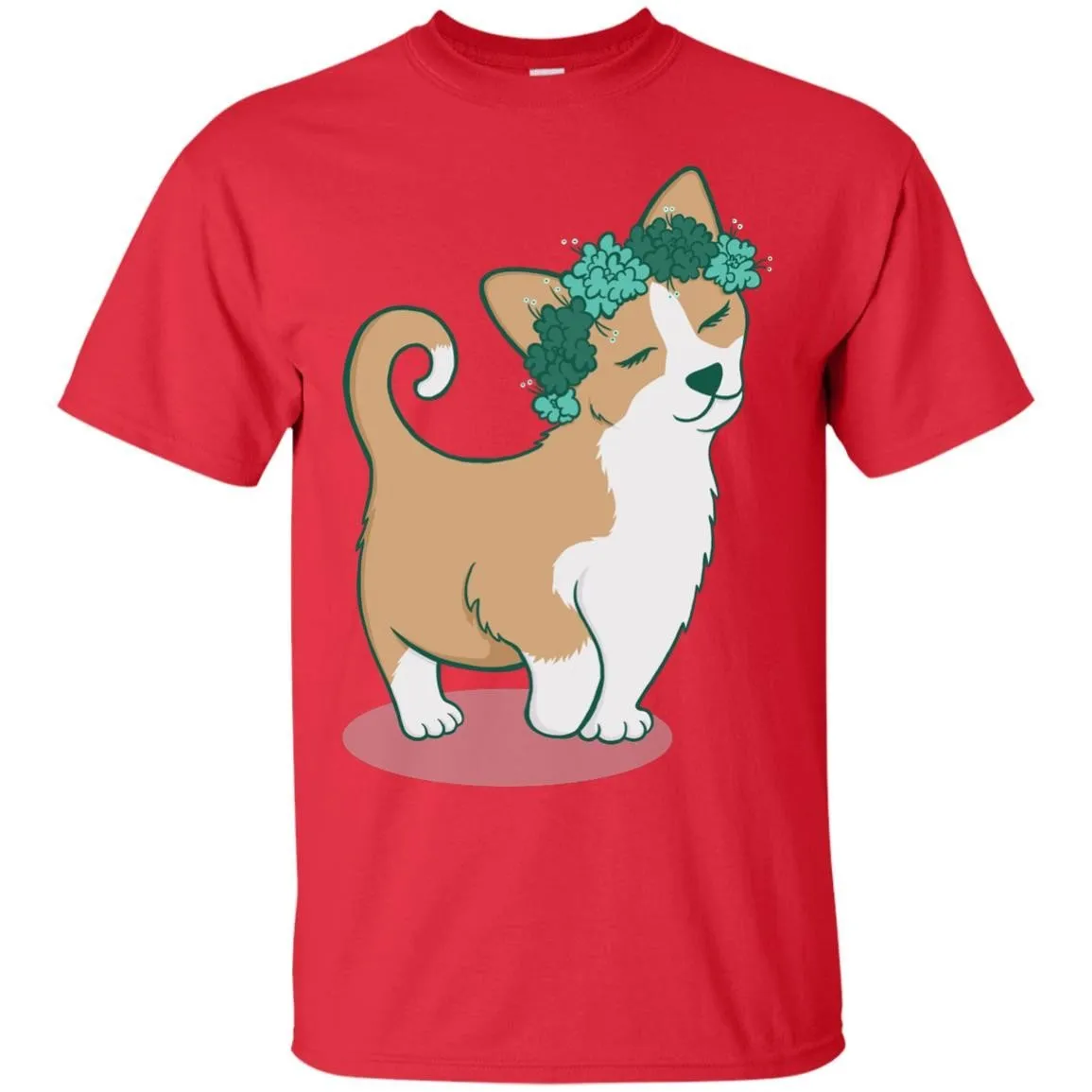 CUTE ANIMALS - Flower Corgi T Shirt & Hoodie