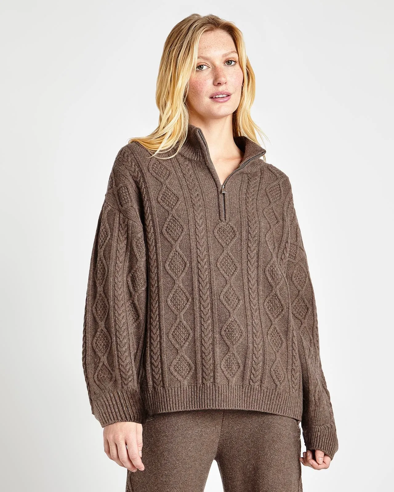 Dakota Cable Half Zip Sweater