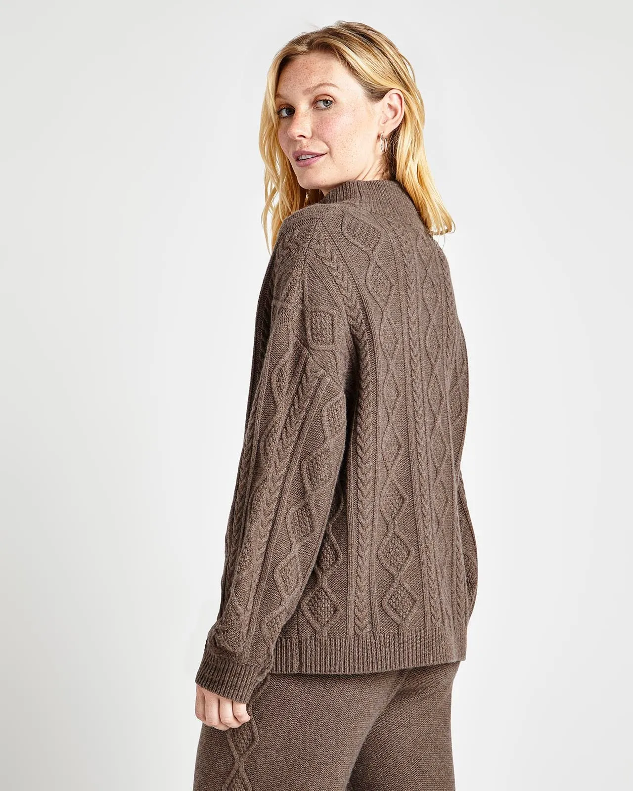 Dakota Cable Half Zip Sweater