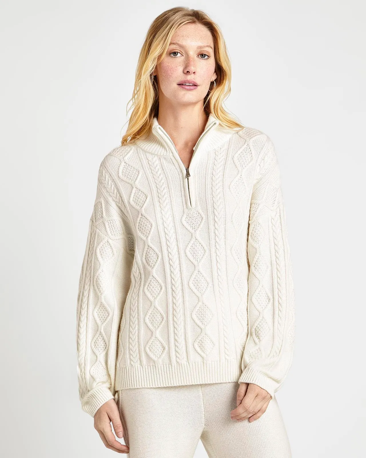 Dakota Cable Half Zip Sweater