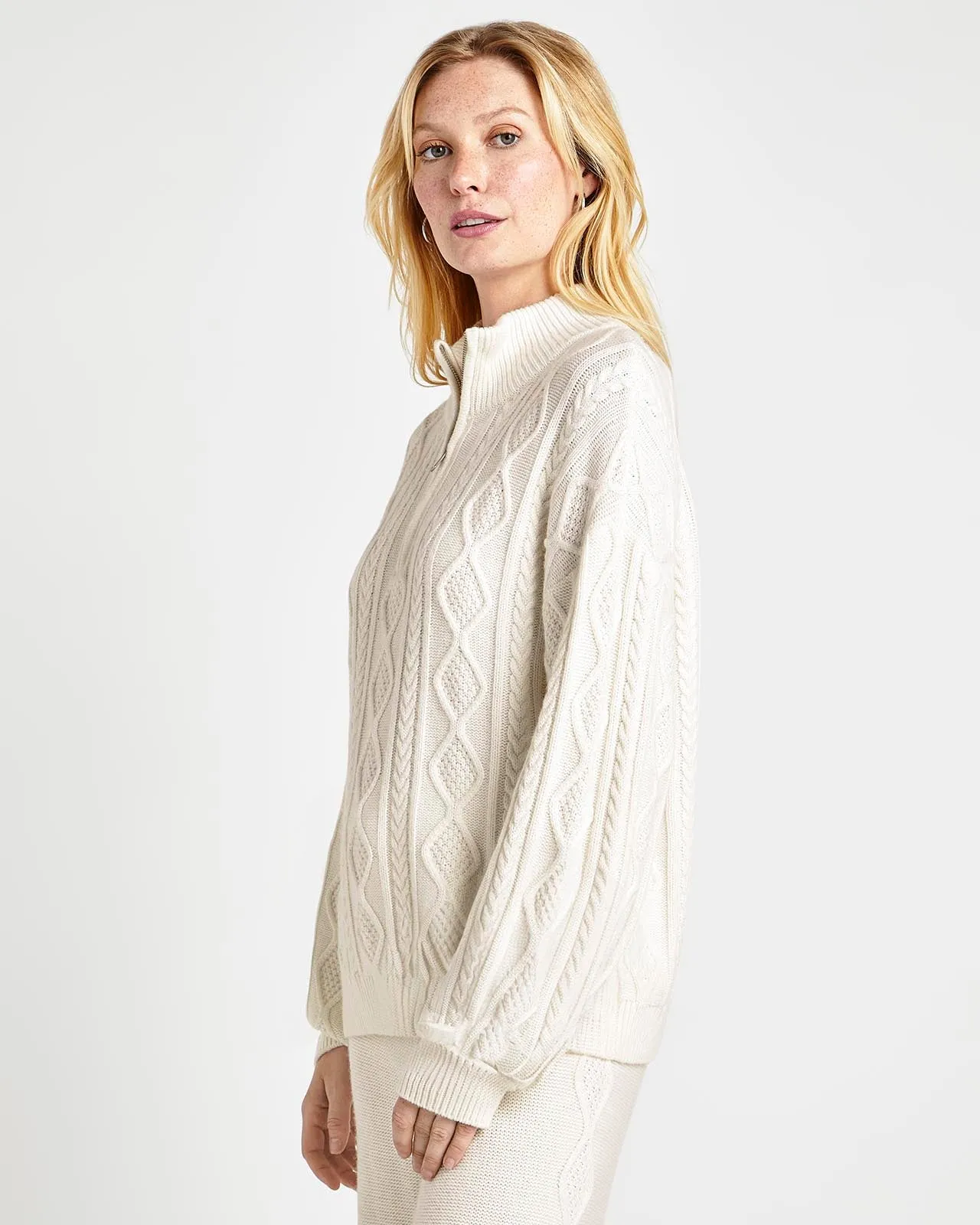 Dakota Cable Half Zip Sweater