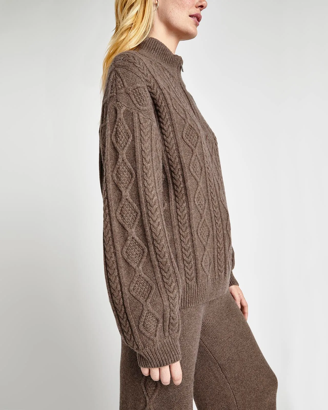 Dakota Cable Half Zip Sweater