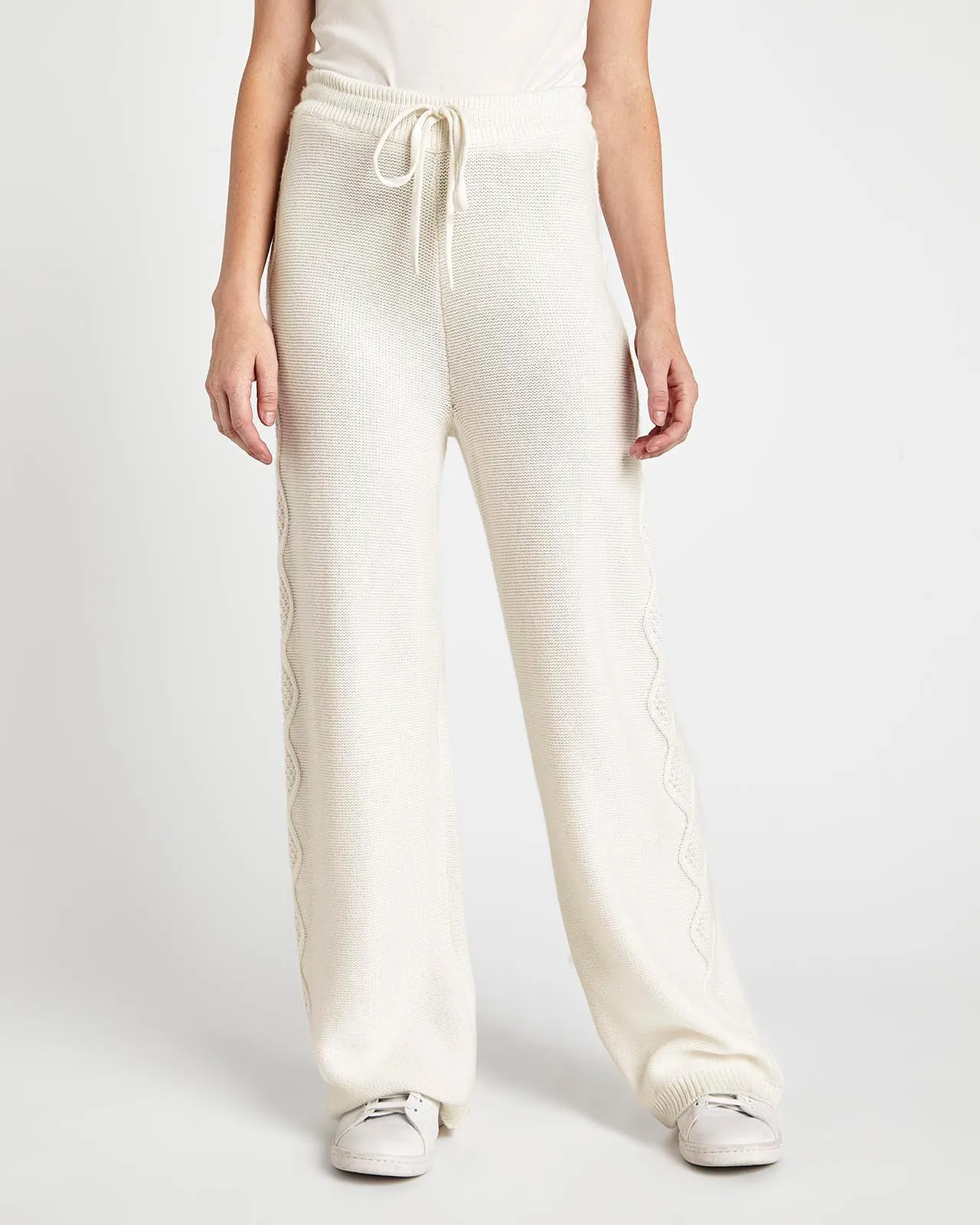 Dakota Cable Sweater Wide Leg Pant