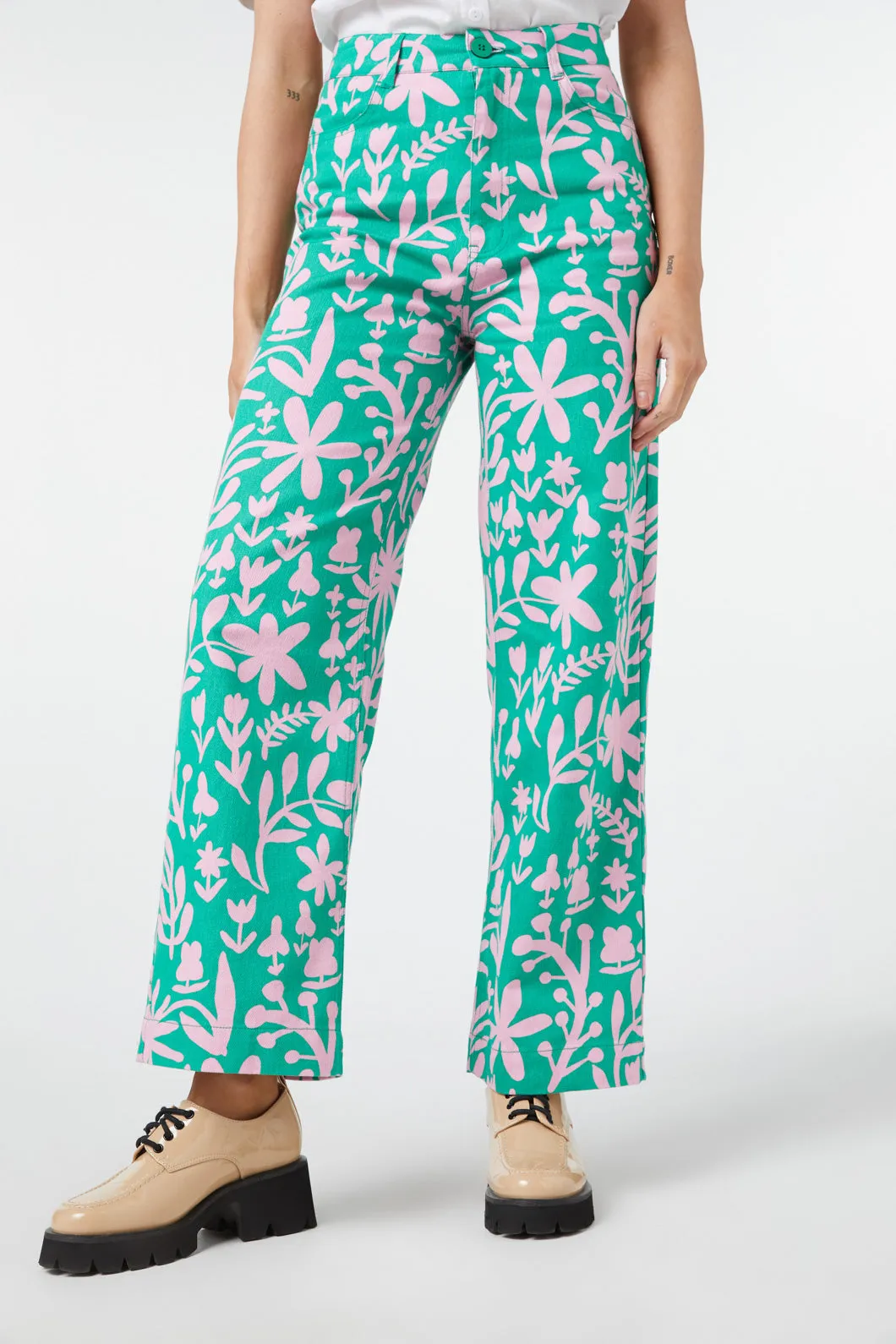 Della Floral Printed Jean