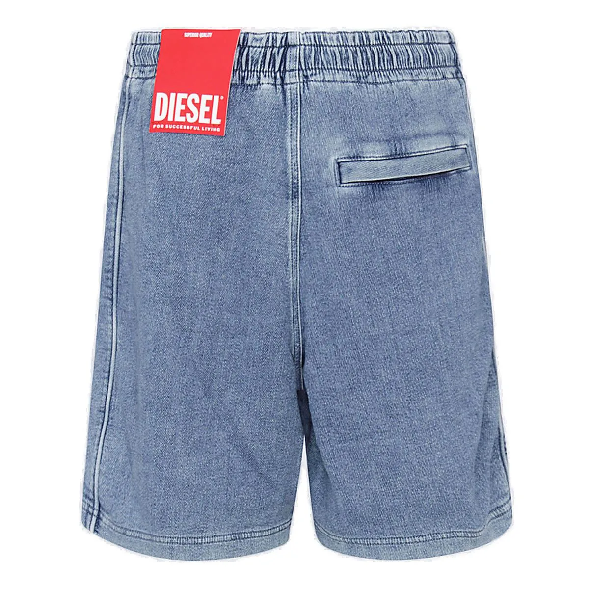 Diesel Logo Patch Loose Fit Denim Shorts