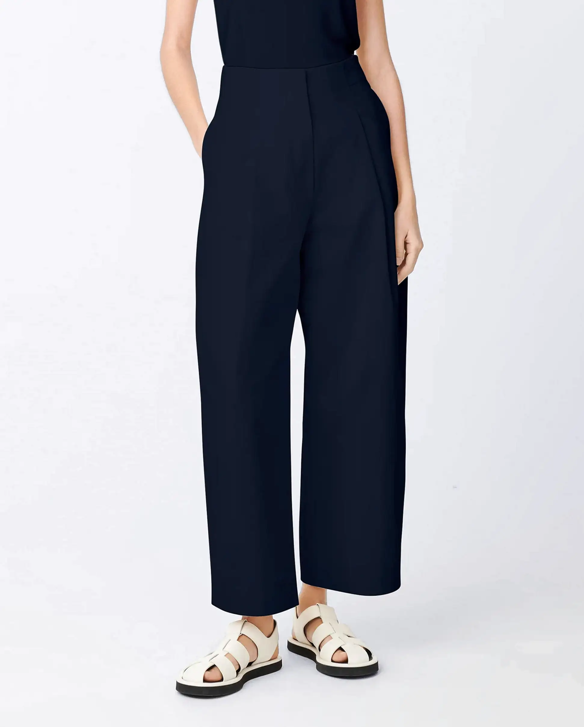 DORDONI VOLUME PANT / DARK NAVY