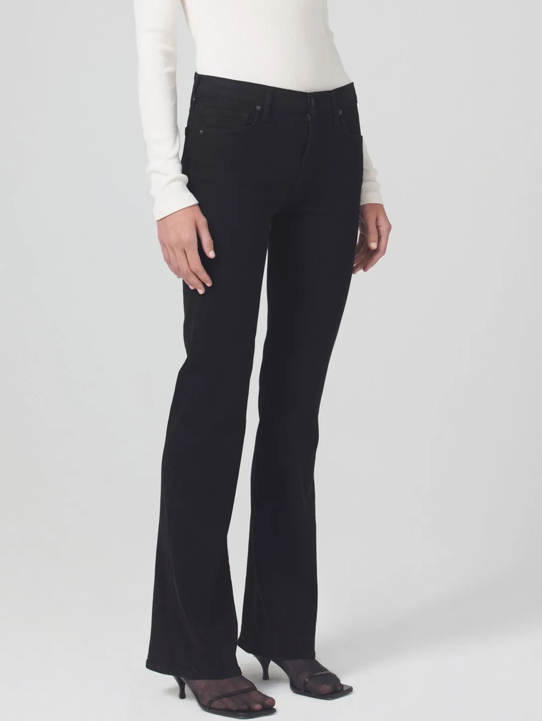 Emannuelle Low Rise Bootcut Jean 32 - Plush Black