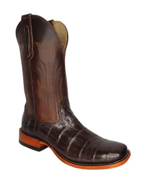 Fenoglio Mens Chocolate Nile Crocodile Boots