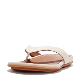 Fitflop - gracie leather flip-flops stone beige - drop 11