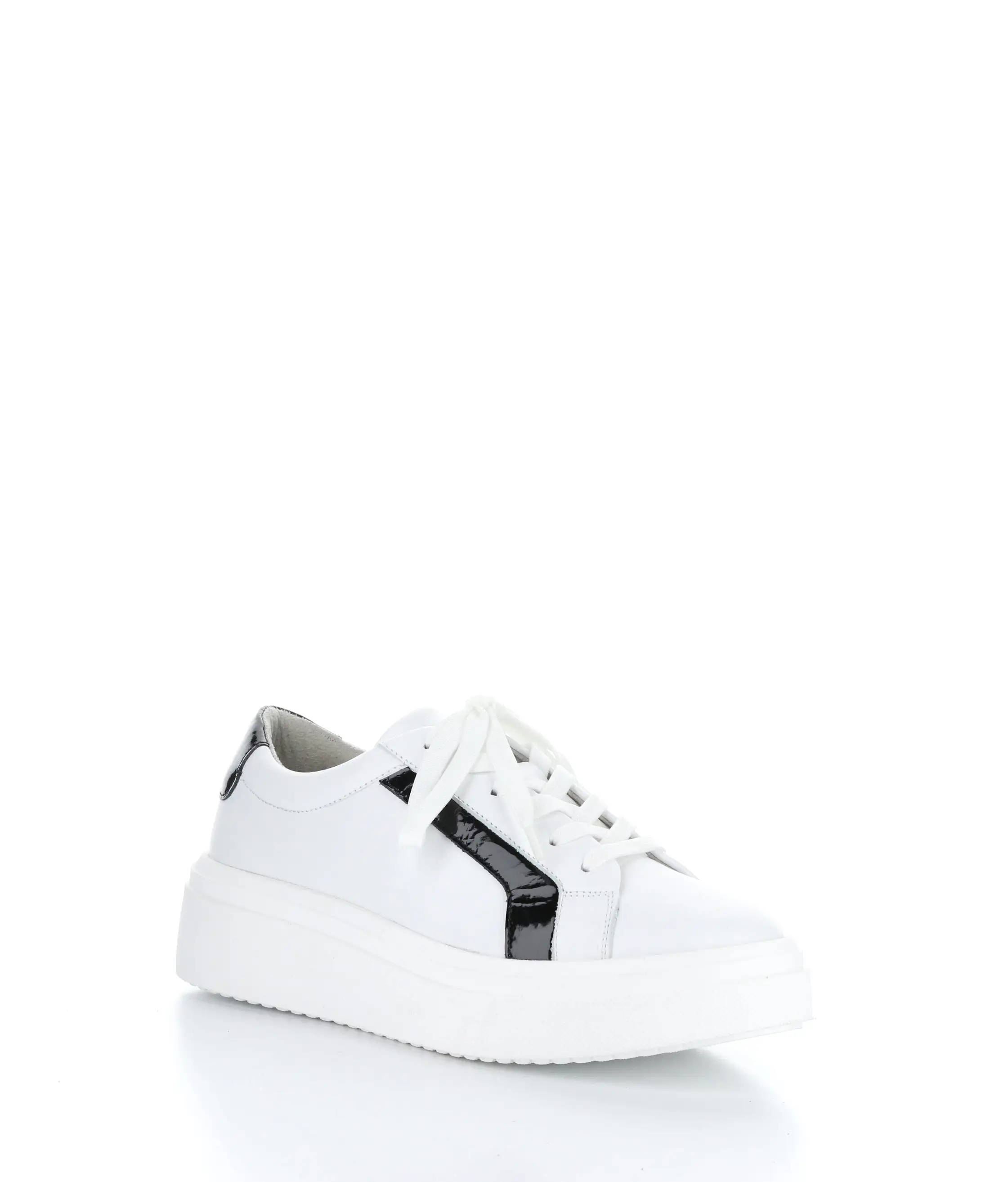 FLAVIA Black White Lace-up Shoes