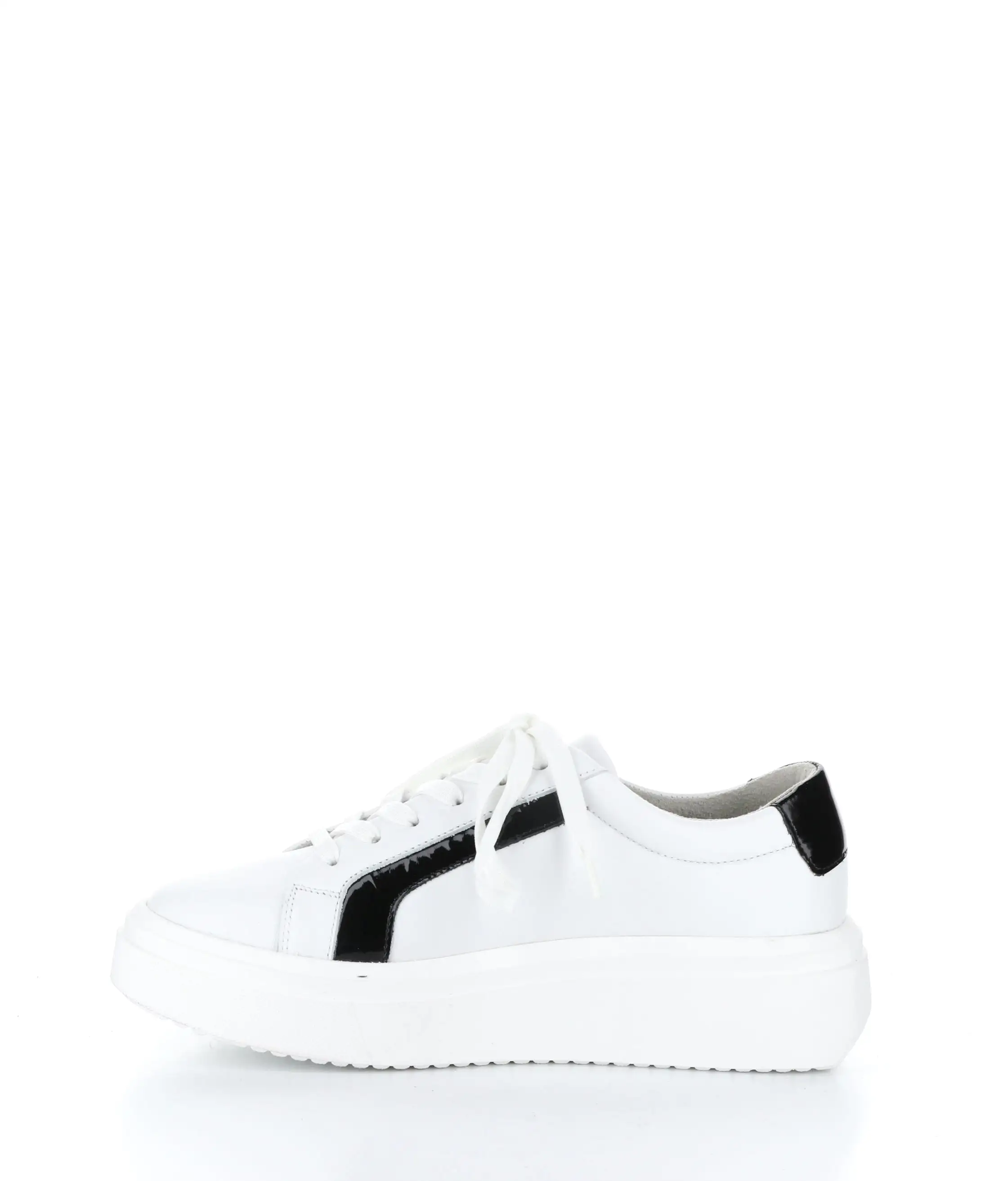 FLAVIA Black White Lace-up Shoes