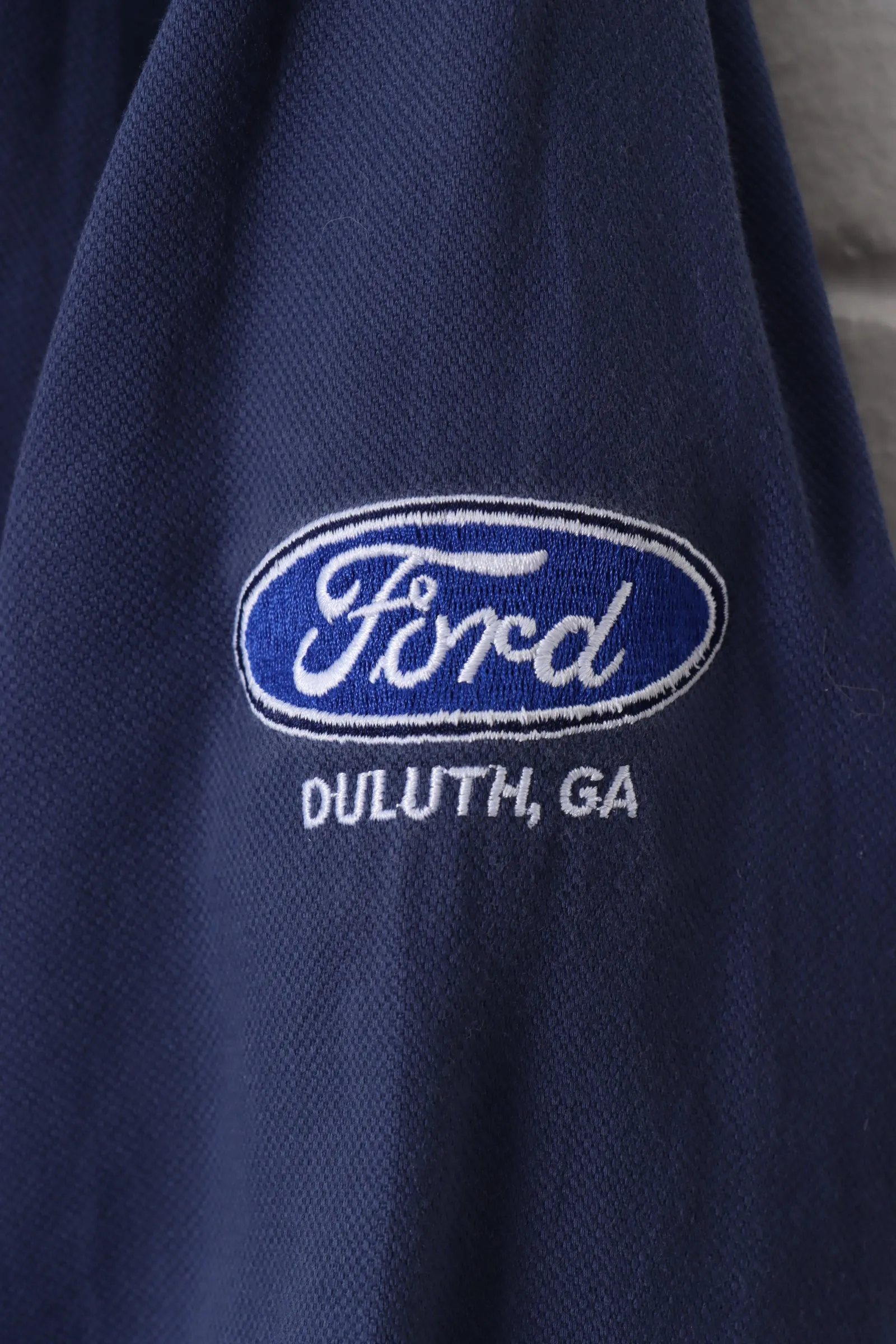 FORD USA Dealership Navy Embroidered Long Sleeve Car Shirt (XXXL)