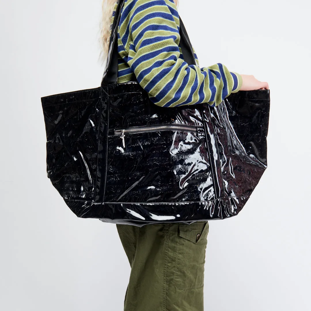 Fucking Awesome Stamp Embossed Vinyl Tote Bag - Black