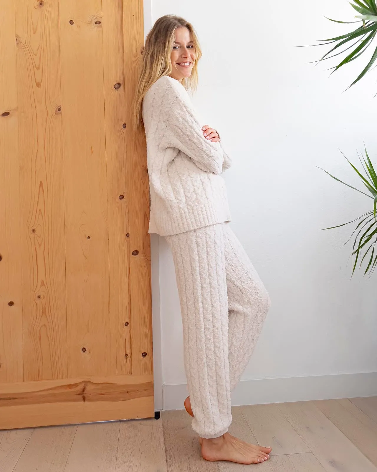 Fuzzy Sweater PJ Set